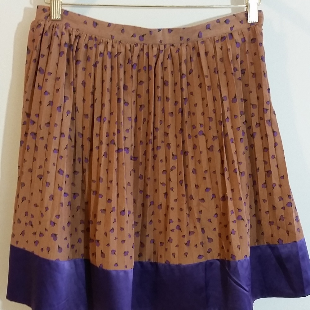 Pleated floral skirt | Mid-length | Ryu
